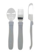 Twistshake Twistshake Learn Cutlery Stainless Steel 12+M Pastel Grey G...