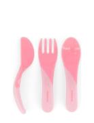 Twistshake Twistshake Learn Cutlery 6+M Pastel Pink Rosa