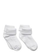 Minymo Baby Rib Sock W. Fold Vit