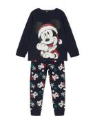 Nmmopy Mickey Ls Nightset Wdi Pyjamas Set Navy Name It