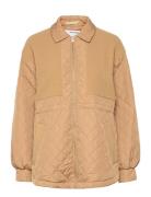 Slfnorma Quilted Teddy Jacket W Kviltad Jacka Brown Selected Femme