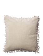 C'est Bon Cushion Cover Velvet Cotton W Fringe Kräm