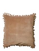 C'est Bon Cushion Cover Velvet Cotton W Fringe Grön