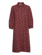 Six Ames Alexia Print Burgundy