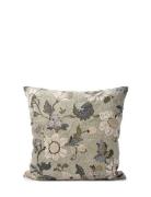 Ceannis Cushion Cover Flower Linen, 50X50Cm Grön