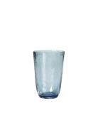 Broste Copenhagen Drinking Glass Hammered Blå