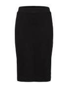 Slfshelly Mw Pencil Skirt B Noos Knälång Kjol Black Selected Femme