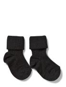 Mp Denmark Wool Rib Baby Socks Svart