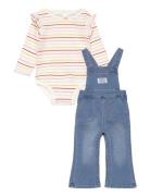 Levi's® Ruffle Bodysuit And Overalls Set Sets Sets With Body Multi/pat...