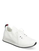 Tjm Elevated Runner Knitted Låga Sneakers White Tommy Hilfiger