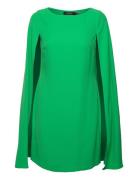 Lauren Ralph Lauren Cape Georgette Cocktail Dress Grön