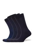 4-Pack Sock Underwear Socks Regular Socks Navy Matinique