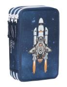 Three-Section Pencil Case - Space Mission Accessories Bags Pencil Case...