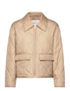 Quilted Collared Jacket Kviltad Jacka Beige GANT