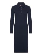 Tommy Jeans Tjw Half Zip Rib Polo Dress Marinblå