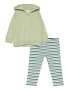 Lindex Set Sweatshirt Hoodie W Leggin Grön