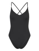 Swimsuit Naila Rib Baddräkt Badkläder Black Lindex