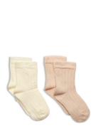 Ankle Sock - Rib Sockor Strumpor Pink Minymo