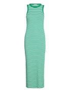 Tommy Hilfiger Slim 5X2 Str Rib Midi Dress Ns Grön