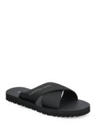 Calvin Klein Cross Sandal Slipon Rp In Btw Svart