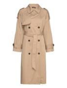 Maxi Trench Coat Trench Coat Rock Beige Gina Tricot