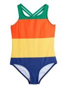 Mini Rodini Stripe Aop Swimsuit Multi/patterned