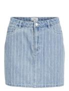 Objsali Hw Denim Mini Skirt 131 Kort Kjol Blue Object