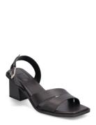 Mango Block-Heel Sandals Svart