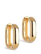 Enamel Copenhagen Square Hoops 18 Mm Guld