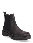 Shoes - Flat - With Lace Stövletter Chelsea Boot Black ANGULUS