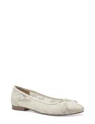 Woms Ballerina Ballerinaskor Ballerinas Cream Tamaris