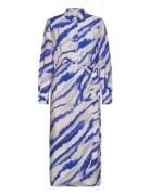 Vidogma Esa V-Neck L/S Midi Shirt Dress Dresses Wrap Dresses Blue Vila