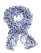 Lauren Ralph Lauren Andelene Floral Ruffled Scarf Blå