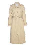 Cotton Trench Coat With Shirt Collar Trench Coat Rock Beige Mango