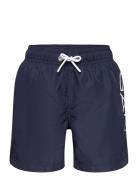 GANT Logo Lightweight Swim Shorts Marinblå