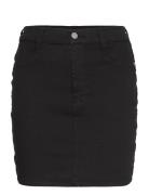Bianca Denim Skirt Kort Kjol Black Bubbleroom