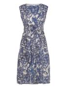 Mirage Cotton Dress Knälång Klänning Blue Balmuir