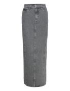 ROTATE Birger Christensen Rhinest Denim Skirt Grå