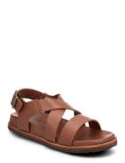 Sadie Cross Platta Sandaler Brown Kamik