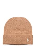 Wool Blend-Wool Cash Cuff Hat Accessories Headwear Beanies Brown Polo ...