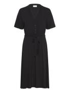 Vimoashly S/S Midi Dress - Noos Knälång Klänning Black Vila