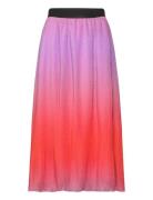 Plissé Skirt In Dip Dye Knälång Kjol Pink Coster Copenhagen