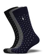 Bci Combed Cotton-3Pk Multi Dot Underwear Socks Regular Socks Blue Pol...