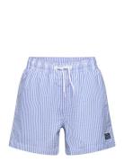 Mango Striped Swimming Trunks Blå