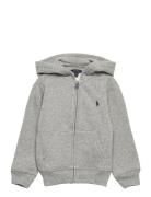 Ralph Lauren Kids Cotton-Blend-Fleece Hoodie Grå