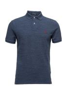 Polo Ralph Lauren Custom Slim Fit Mesh Polo Shirt Blå