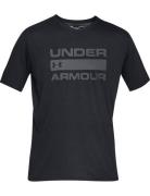 Ua Team Issue Wordmark Ss Sport T-shirts Short-sleeved Black Under Arm...