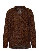 Slketo Blouse Ls Tops Blouses Long-sleeved Brown Soaked In Luxury
