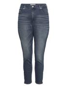 High Rise Skinny Ankle Bottoms Jeans Skinny Blue Calvin Klein Jeans