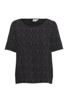 Femmasz Blouse Tops T-shirts & Tops Short-sleeved Black Saint Tropez